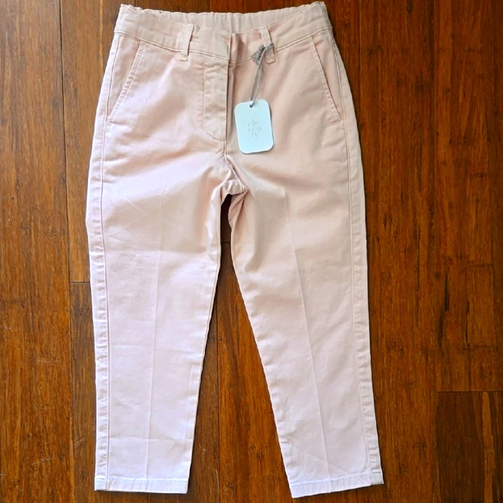 Eleventy Girls Pink Cotton Pants